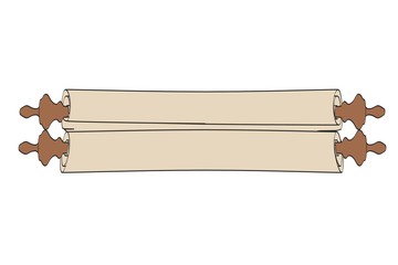 cartoon image of paper scroll