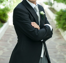 Groom waiting for the bride