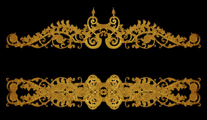 Ornament of gold plated vintage floral ,victorian Style