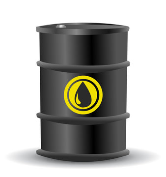 Vector illustration of oil barrel