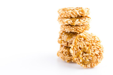 rice crust thai isolated white background
