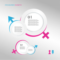 illustration of male and female sex symbol