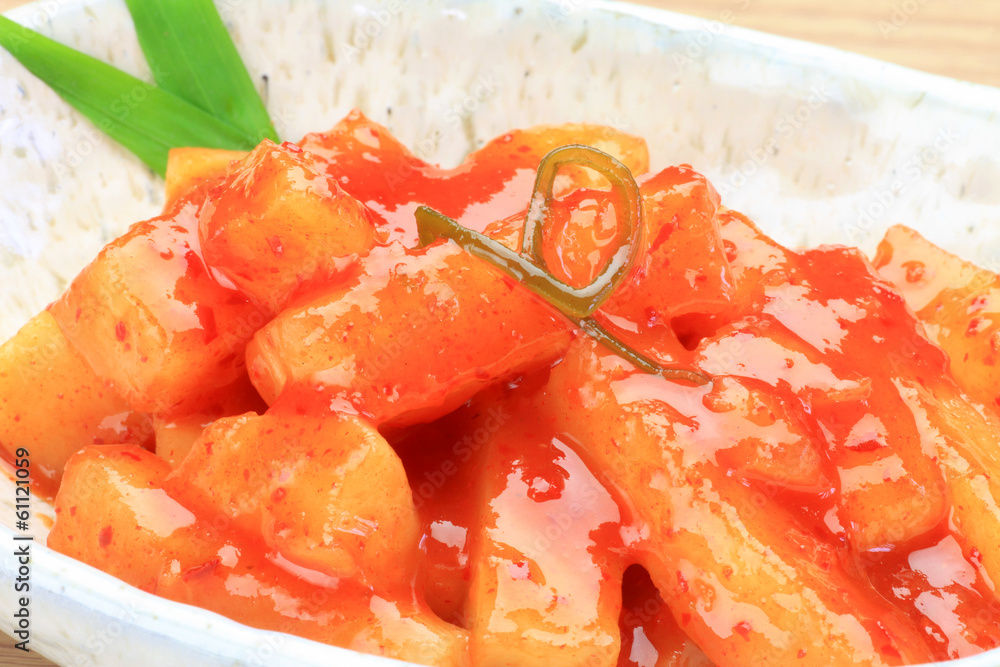 Wall mural kimchi of the Japanese radish