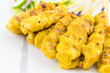 Pork satay thai cuisine food