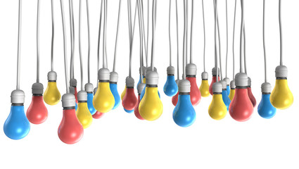 Color Hanging Light Bulbs