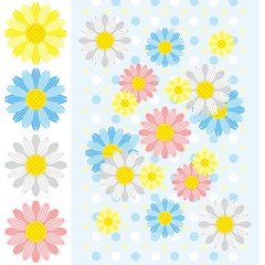 花のイラストカットデザインイメージ