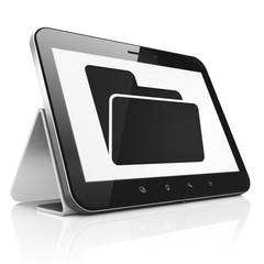 Business concept: Folder on tablet pc computer