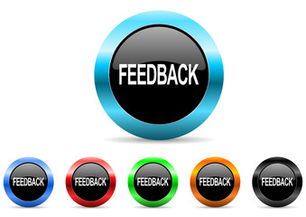 feedback icon vector set