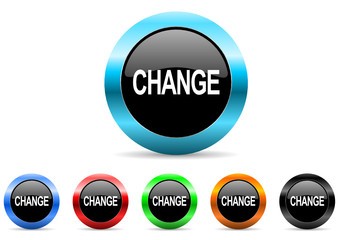 change icon vector set
