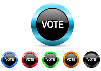 vote icon vector set