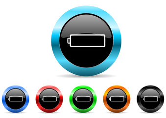battery icon vector set