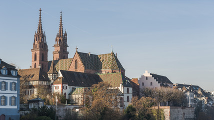 Basel, Altstadt, Rhein, Münster, Kirche, Pfalz, Schweiz