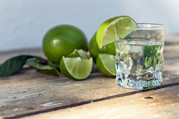 tequila and citrus fruits