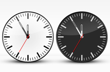 Uhren, Schwarz, Weiß, Fünf vor Zwölf