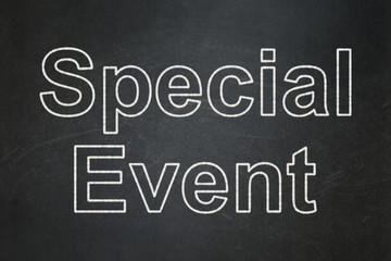 Fototapeta na wymiar Business concept: Special Event on chalkboard background