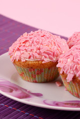 cupcake con cioccolato rosa