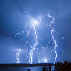 Lightning hits