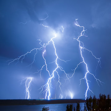Lightning hits