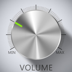Chrome, Volume, Knob