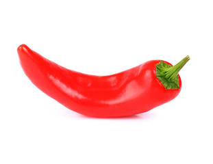 Red pepper on a white