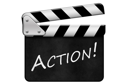 Regieklappe, Movie Clapper, Filmklappe, Action