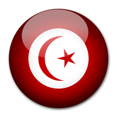 Obraz premium Tunesien, Flagge, Button