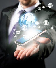 Manager with mobile device