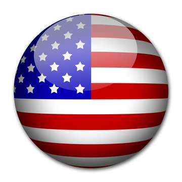 USA Flagge Button