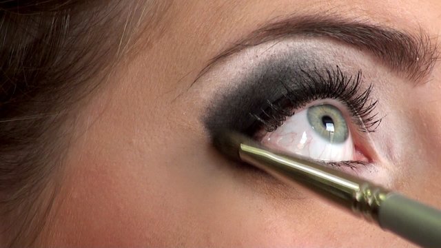 Makeup Girls. Eyeshadow & Eyeliner being applied.