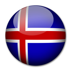Fototapeta premium Island Flagge Button