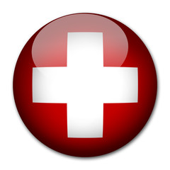 Obraz premium Schweiz Flagge Button