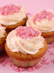 cupcake con cioccolato rosa
