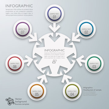 Infographics Vector Background 7-Step Process