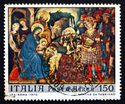 Postage stamp Italy 1970 Adoration of the Kings
