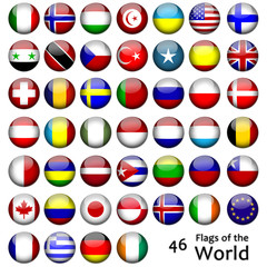 Flags of the World, Flaggenset, Button