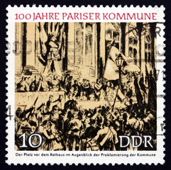 Postage stamp GDR 1971 Proclamation of the Paris Commune