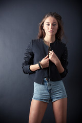 Beautiful young woman posing