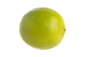 One lime isolated on white