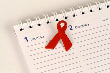Welt-AIDS-Tag, 1.12.2014, HIV, AIDS-Schleife, Aktionstag