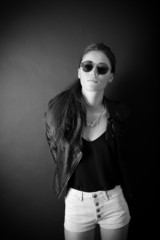 Beautiful young woman posing