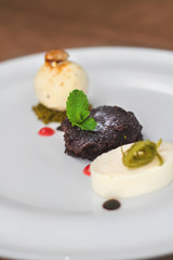 Image of tasty cake served on a dish