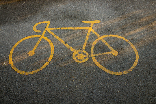 Bicycle road of sign
