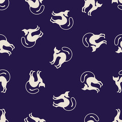 seamless background: cat