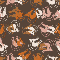 seamless background: cat