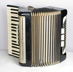 Black accordion opened