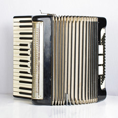 Black accordion opened