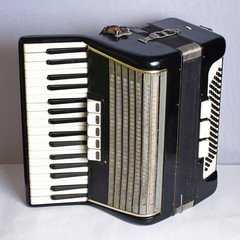 Black vintage accordion