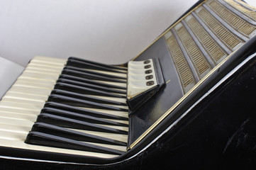 Accordion keyboard and registers