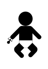 Bébé avec une tétine