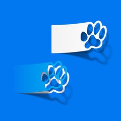 sticker animal paw, realistic design element